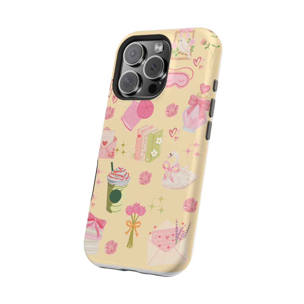 Pastel Kawaii Phone Case — Cute Gift Icons (Magnetic, Impact‑Resistant)