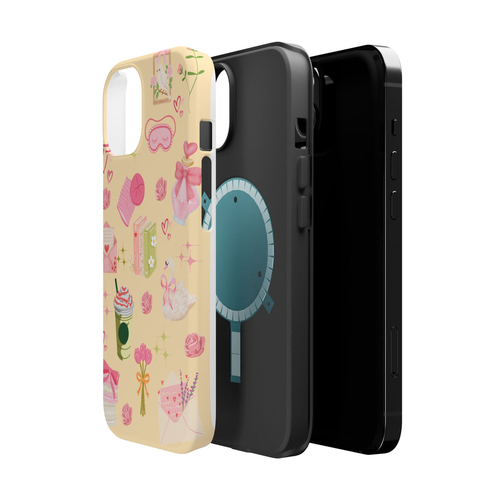 Pastel Kawaii Phone Case — Cute Gift Icons (Magnetic, Impact‑Resistant)