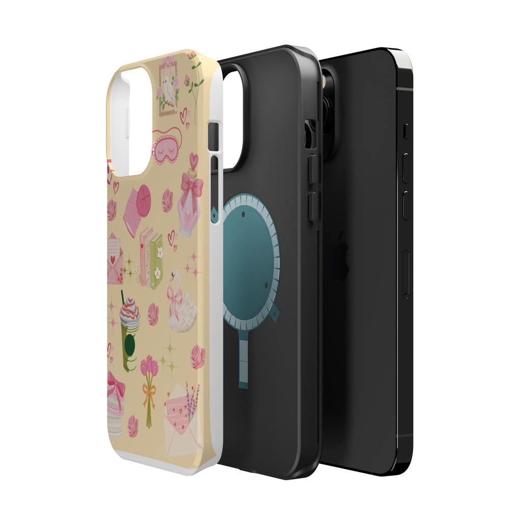 Pastel Kawaii Phone Case — Cute Gift Icons (Magnetic, Impact‑Resistant)