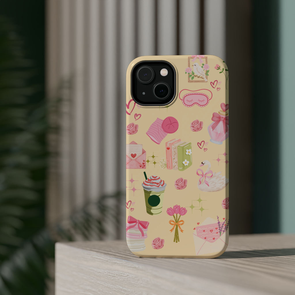 Pastel Kawaii Phone Case — Cute Gift Icons (Magnetic, Impact‑Resistant)