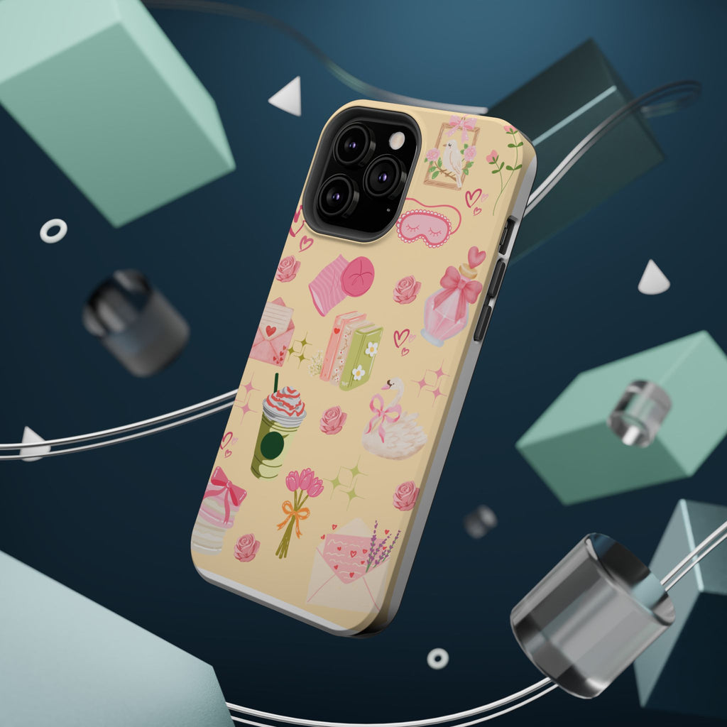 Pastel Kawaii Phone Case — Cute Gift Icons (Magnetic, Impact‑Resistant)