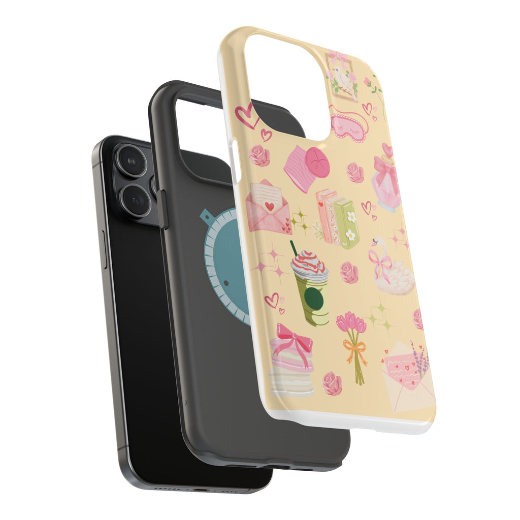 Pastel Kawaii Phone Case — Cute Gift Icons (Magnetic, Impact‑Resistant)