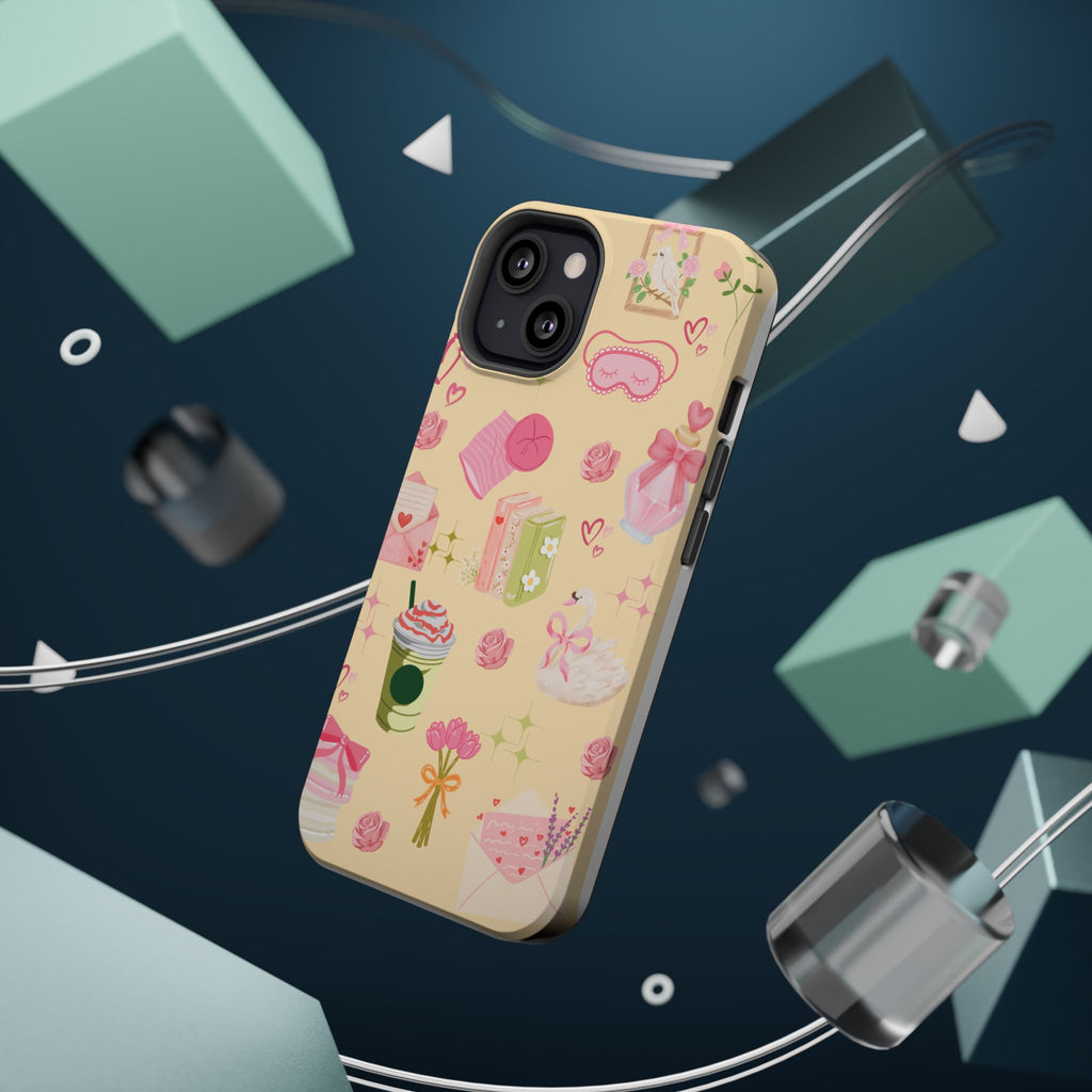 Pastel Kawaii Phone Case — Cute Gift Icons (Magnetic, Impact‑Resistant)