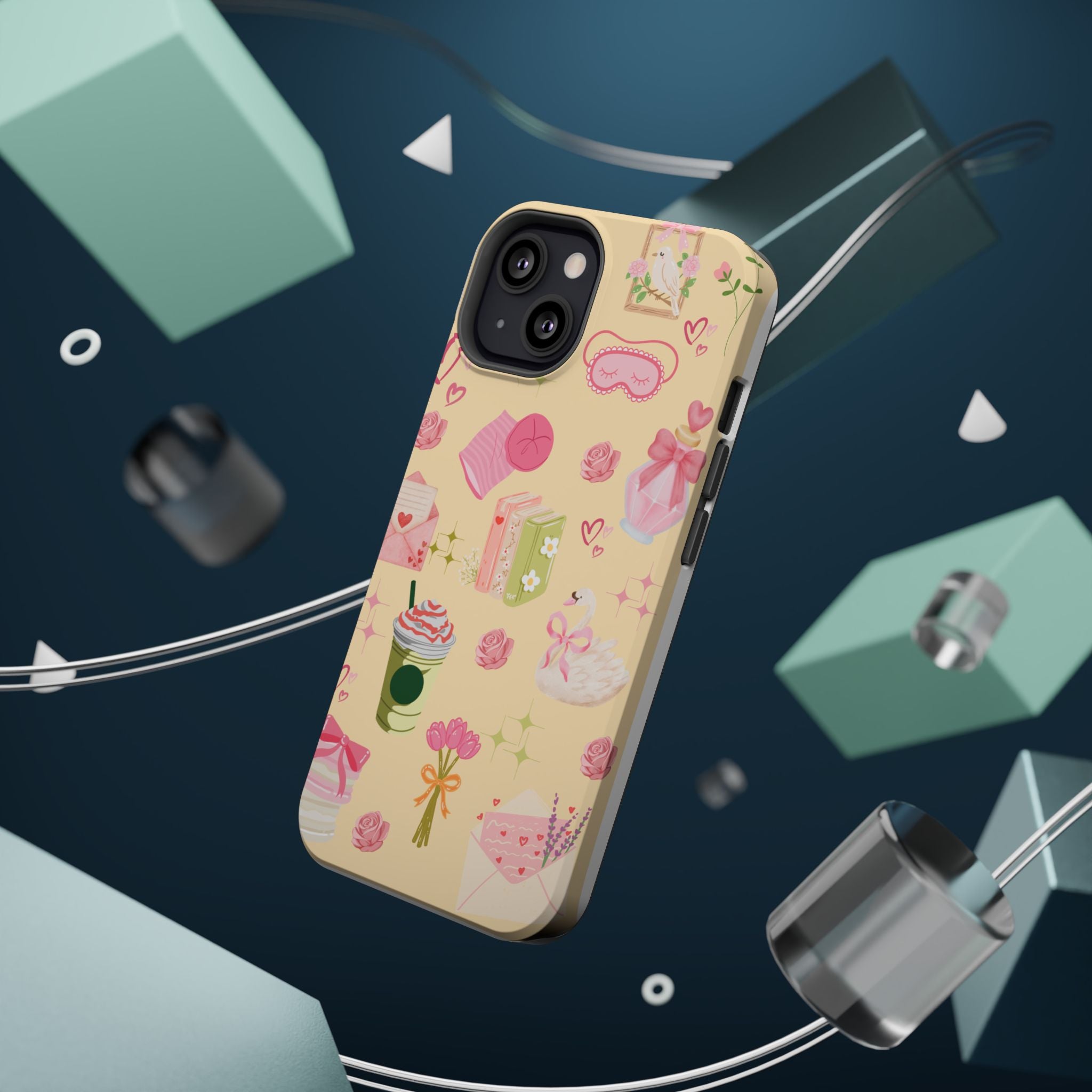 Pastel Kawaii Phone Case — Cute Gift Icons (Magnetic, Impact‑Resistant)