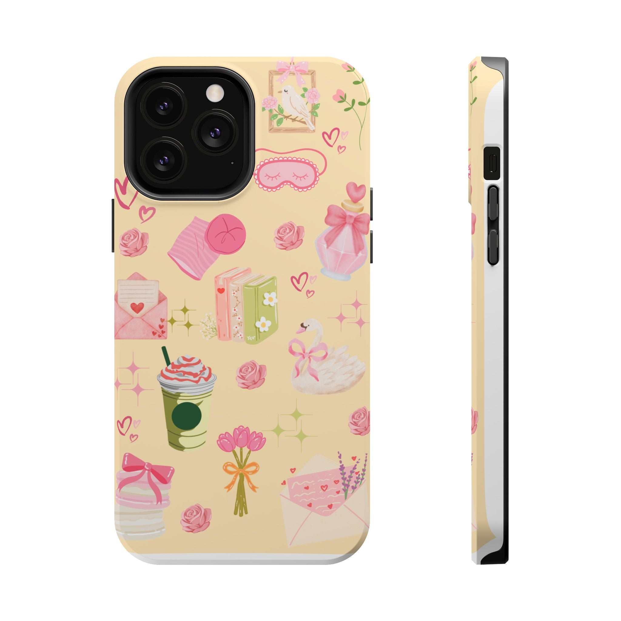 Pastel Kawaii Phone Case — Cute Gift Icons (Magnetic, Impact‑Resistant)
