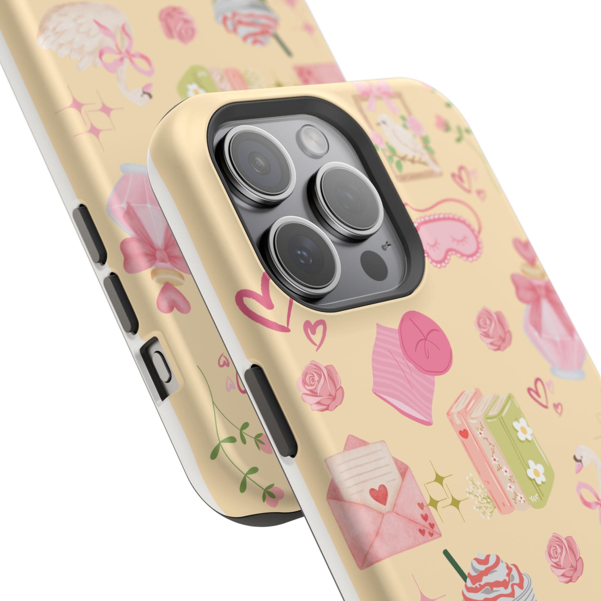 Pastel Kawaii Phone Case — Cute Gift Icons (Magnetic, Impact‑Resistant)