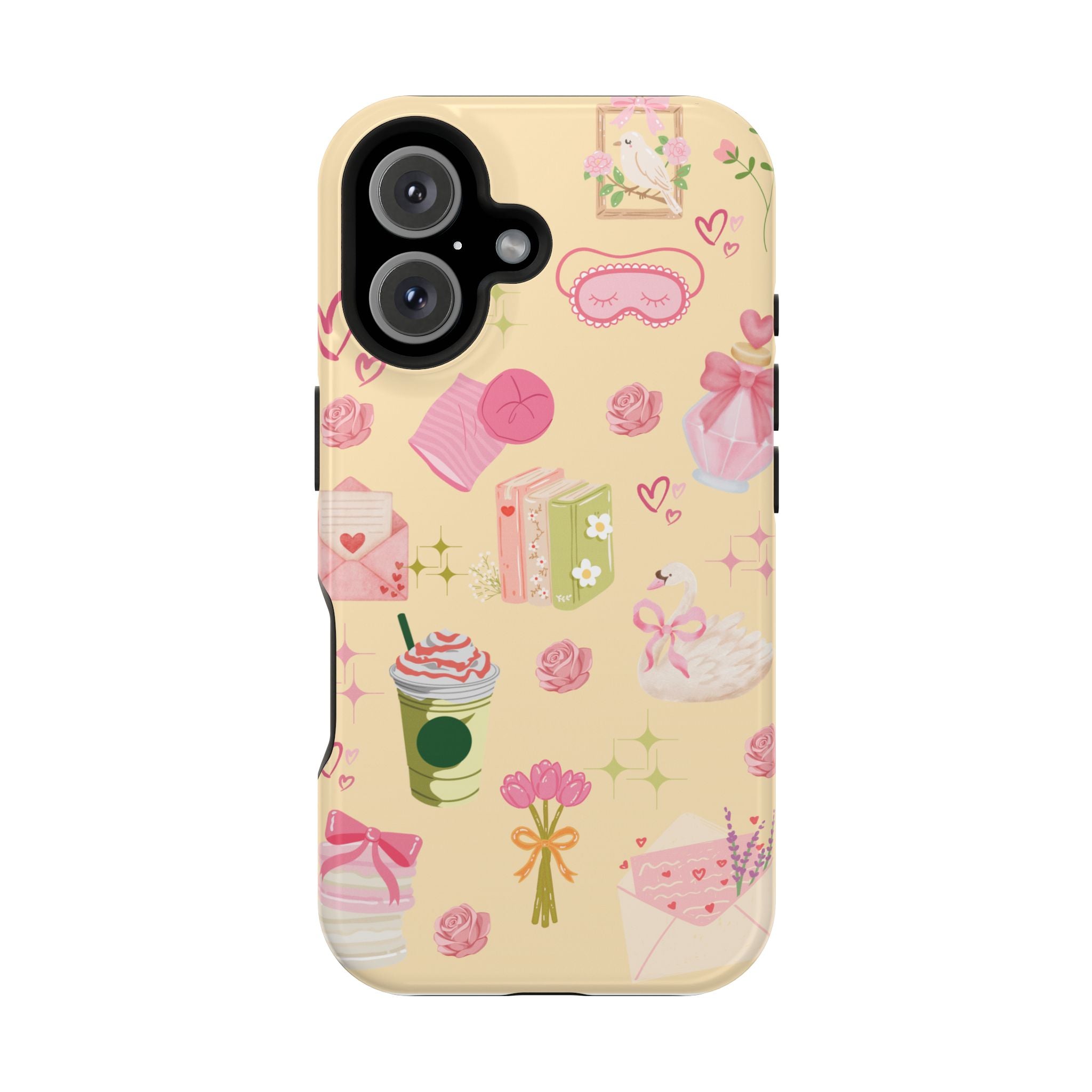 Pastel Kawaii Phone Case — Cute Gift Icons (Magnetic, Impact‑Resistant)