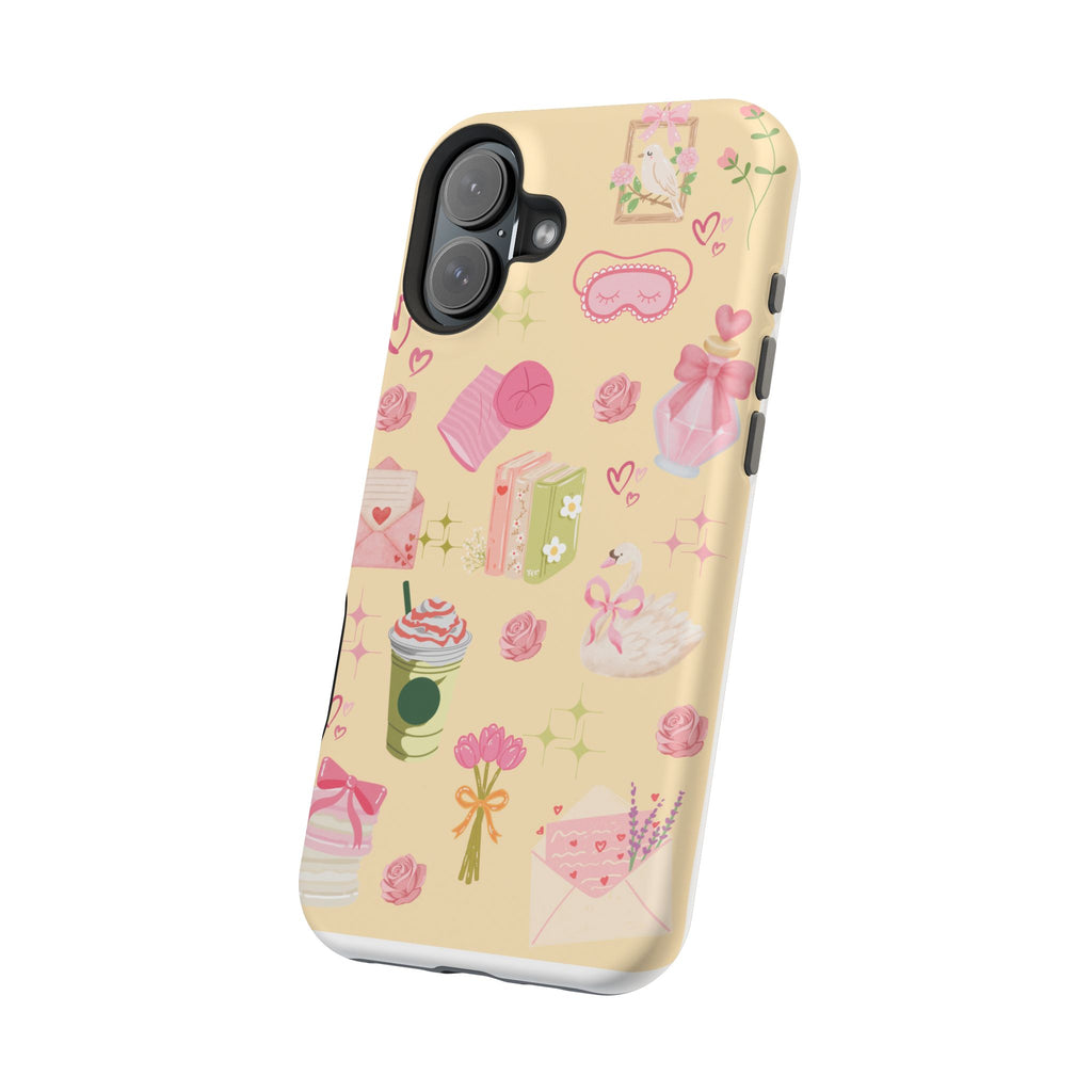 Pastel Kawaii Phone Case — Cute Gift Icons (Magnetic, Impact‑Resistant)