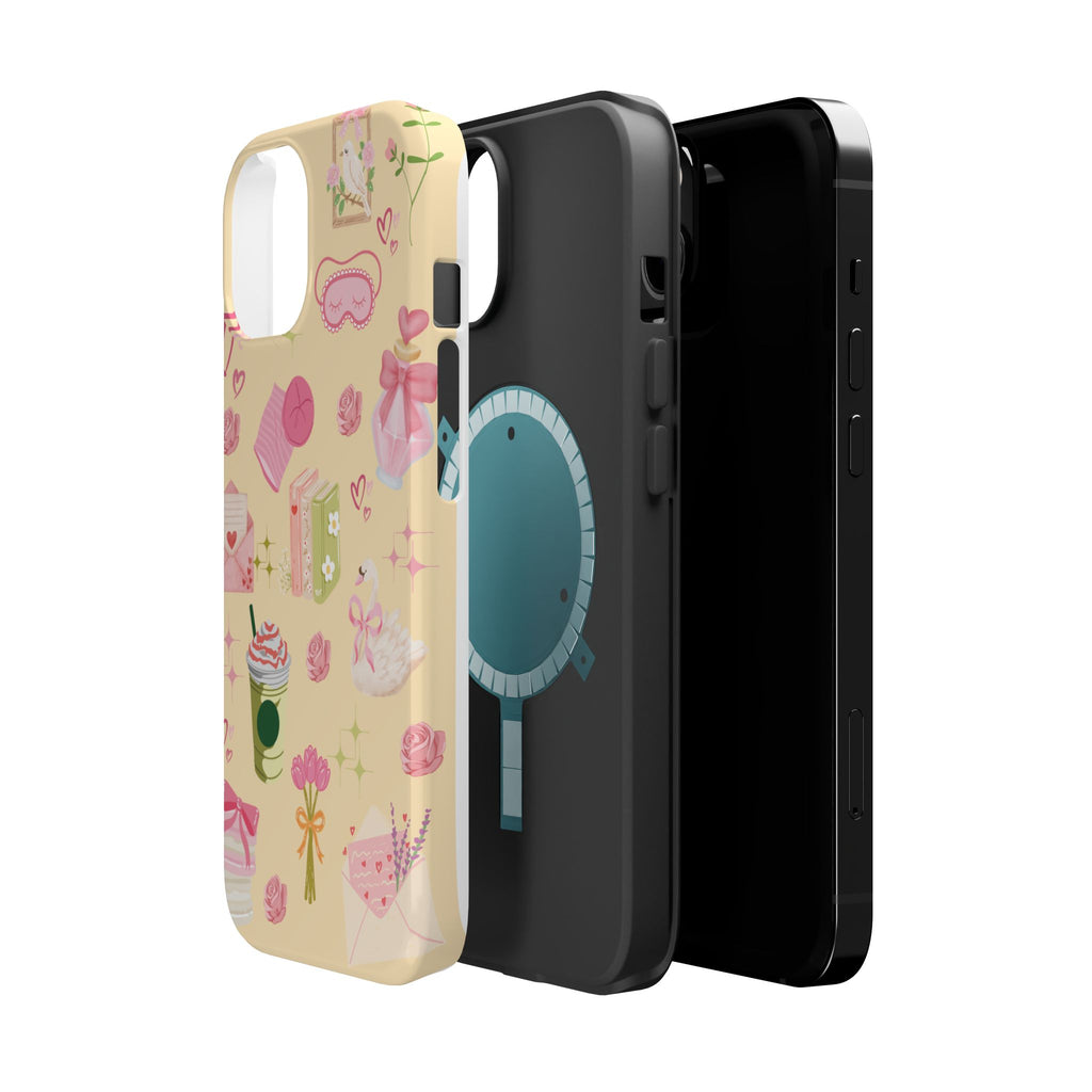 Pastel Kawaii Phone Case — Cute Gift Icons (Magnetic, Impact‑Resistant)