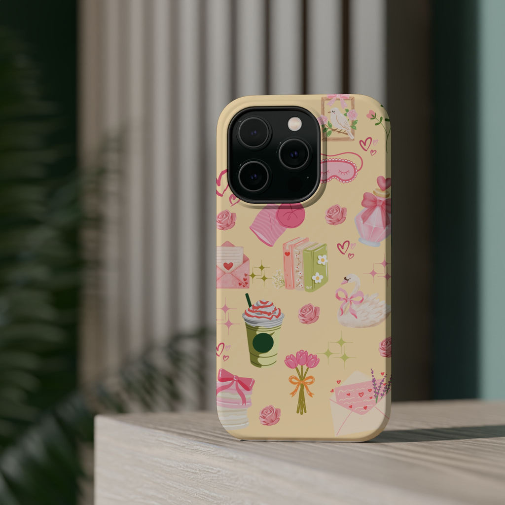 Pastel Kawaii Phone Case — Cute Gift Icons (Magnetic, Impact‑Resistant)