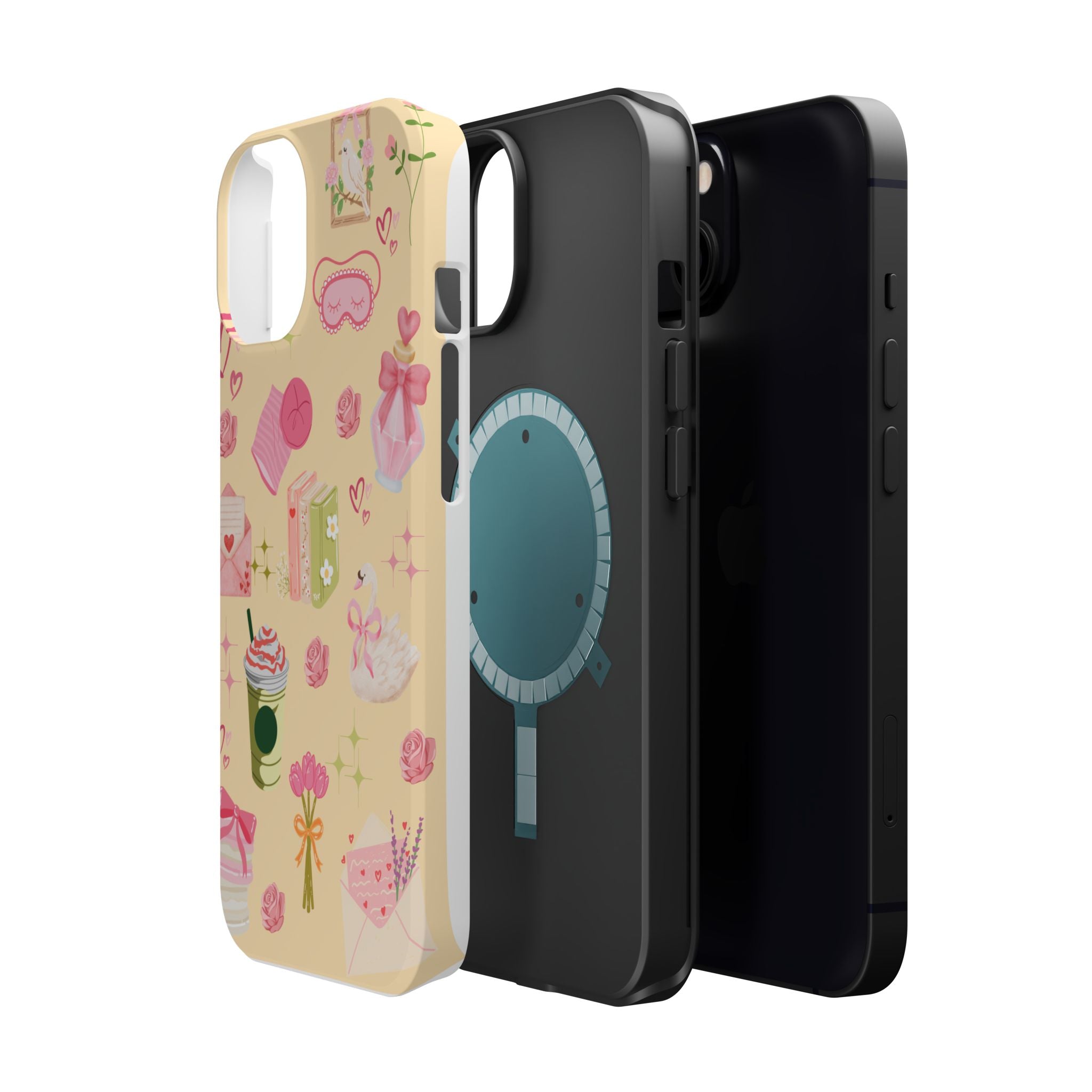 Pastel Kawaii Phone Case — Cute Gift Icons (Magnetic, Impact‑Resistant)
