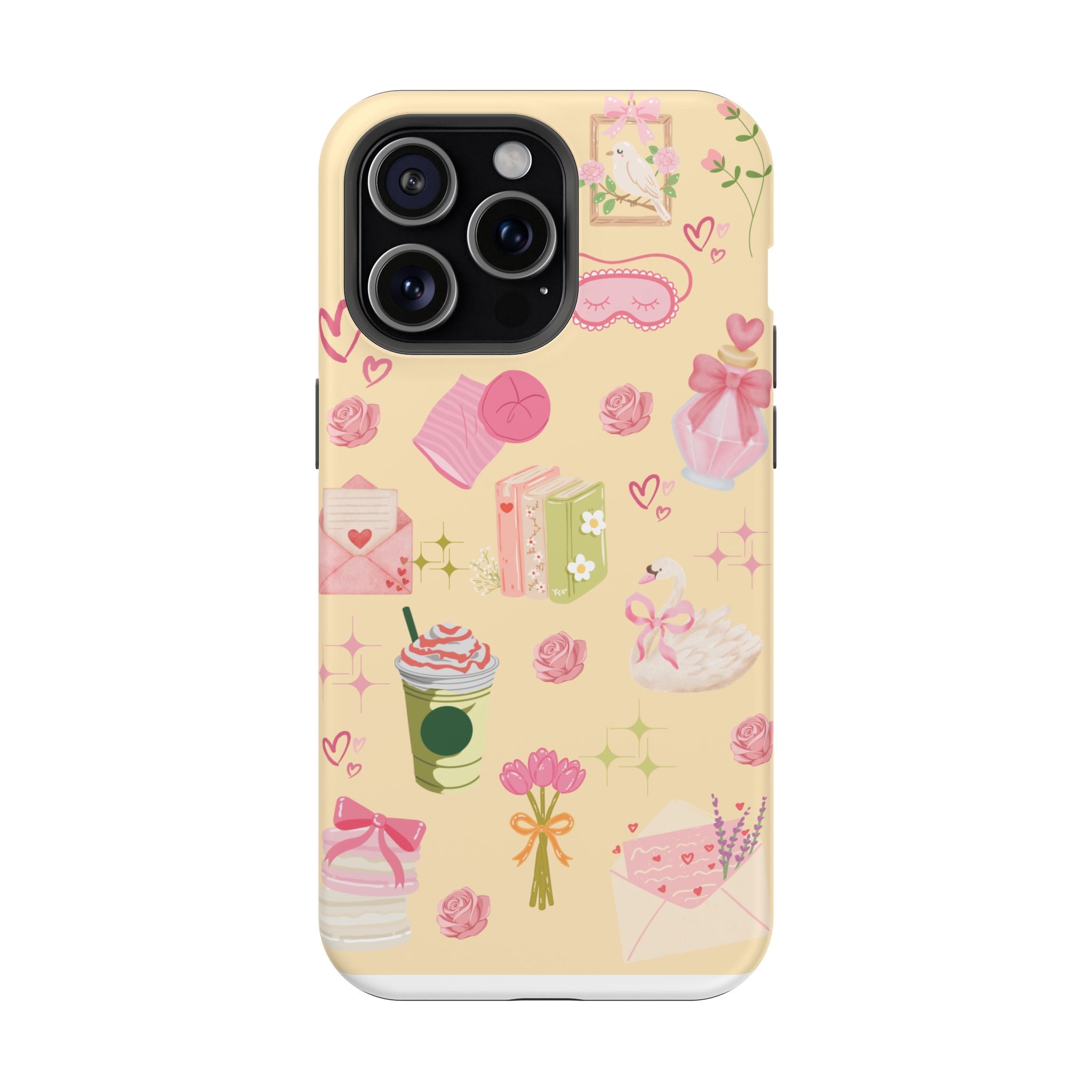 Pastel Kawaii Phone Case — Cute Gift Icons (Magnetic, Impact‑Resistant)