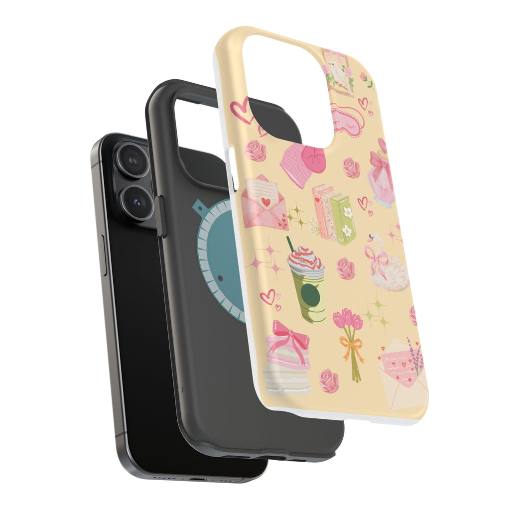 Pastel Kawaii Phone Case — Cute Gift Icons (Magnetic, Impact‑Resistant)