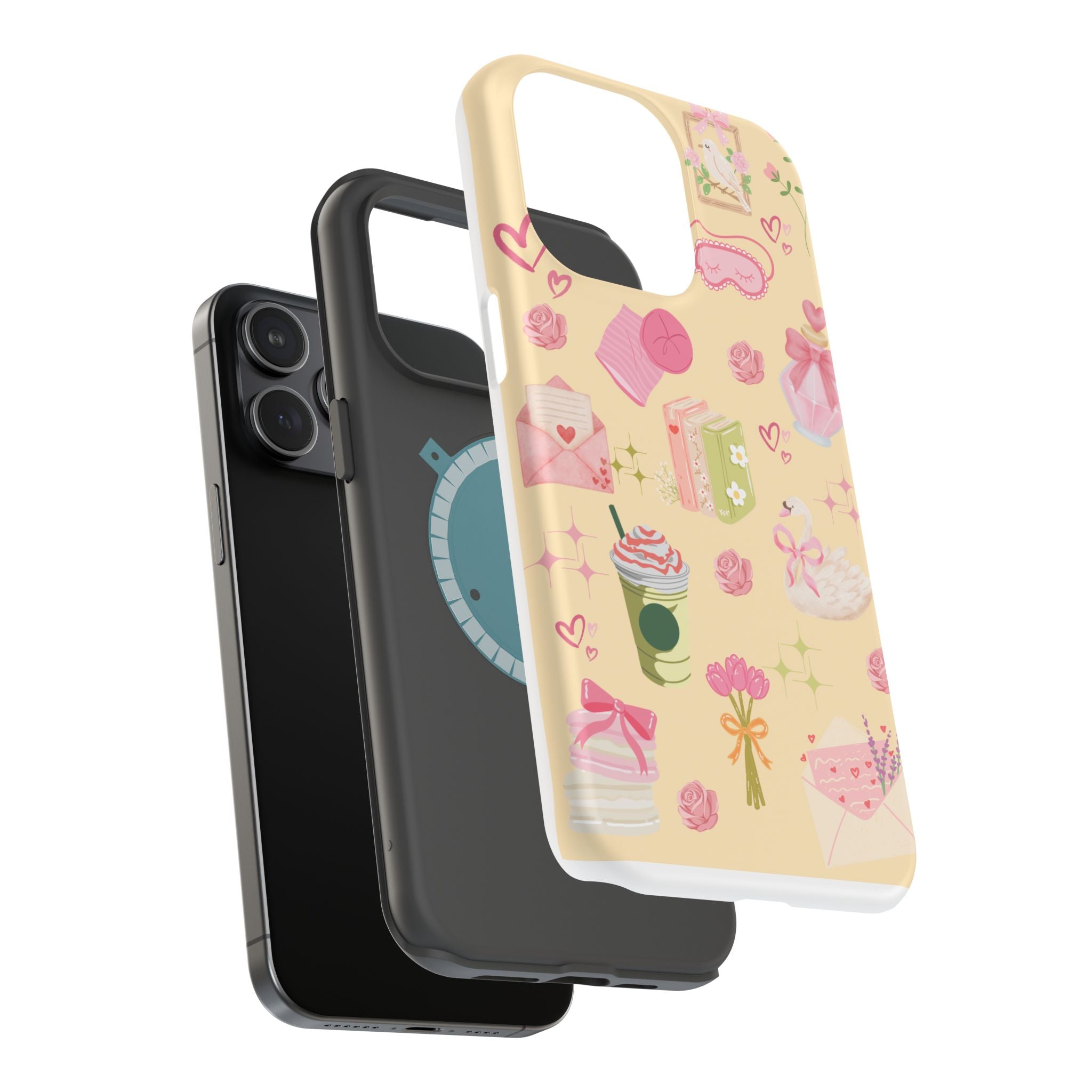 Pastel Kawaii Phone Case — Cute Gift Icons (Magnetic, Impact‑Resistant)