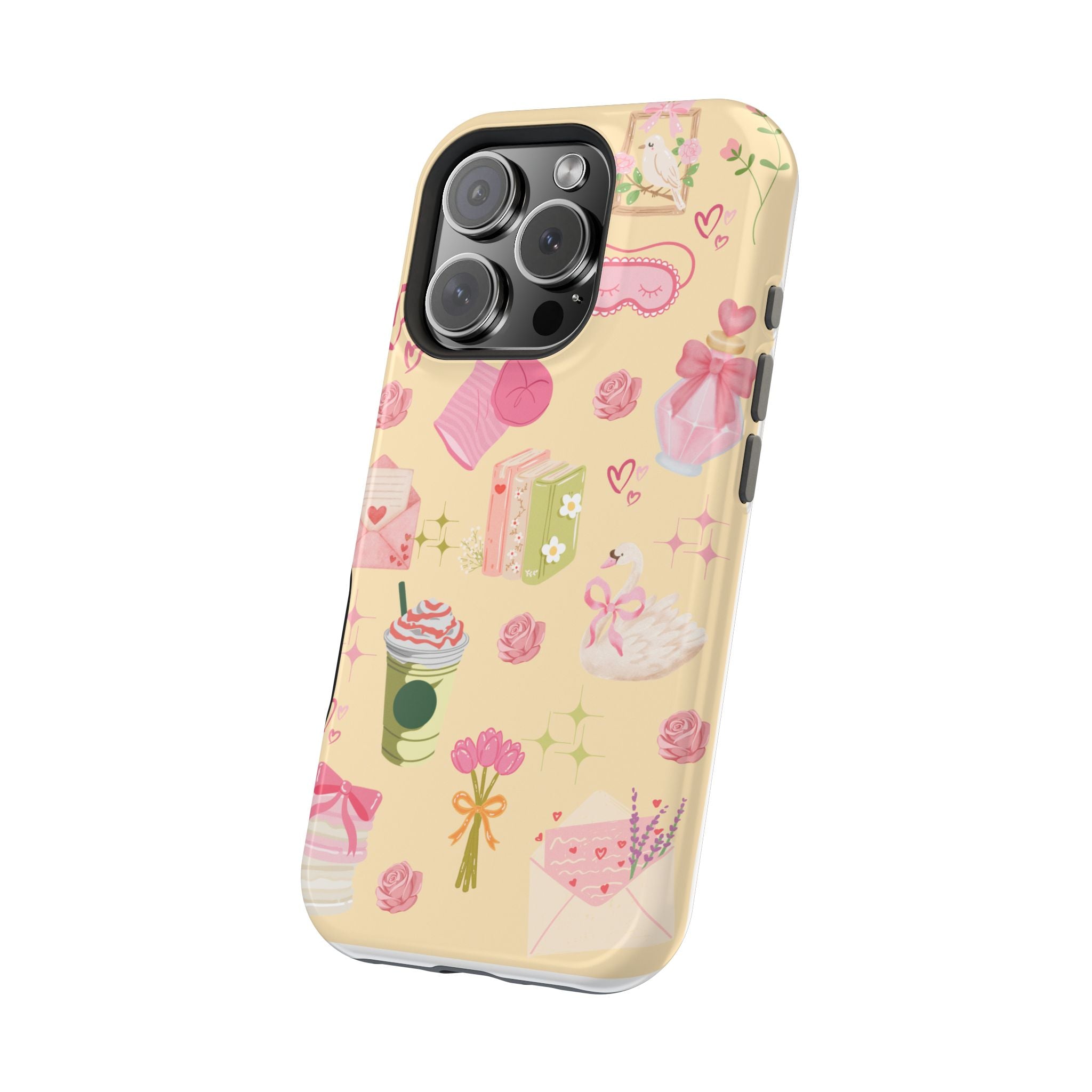 Pastel Kawaii Phone Case — Cute Gift Icons (Magnetic, Impact‑Resistant)