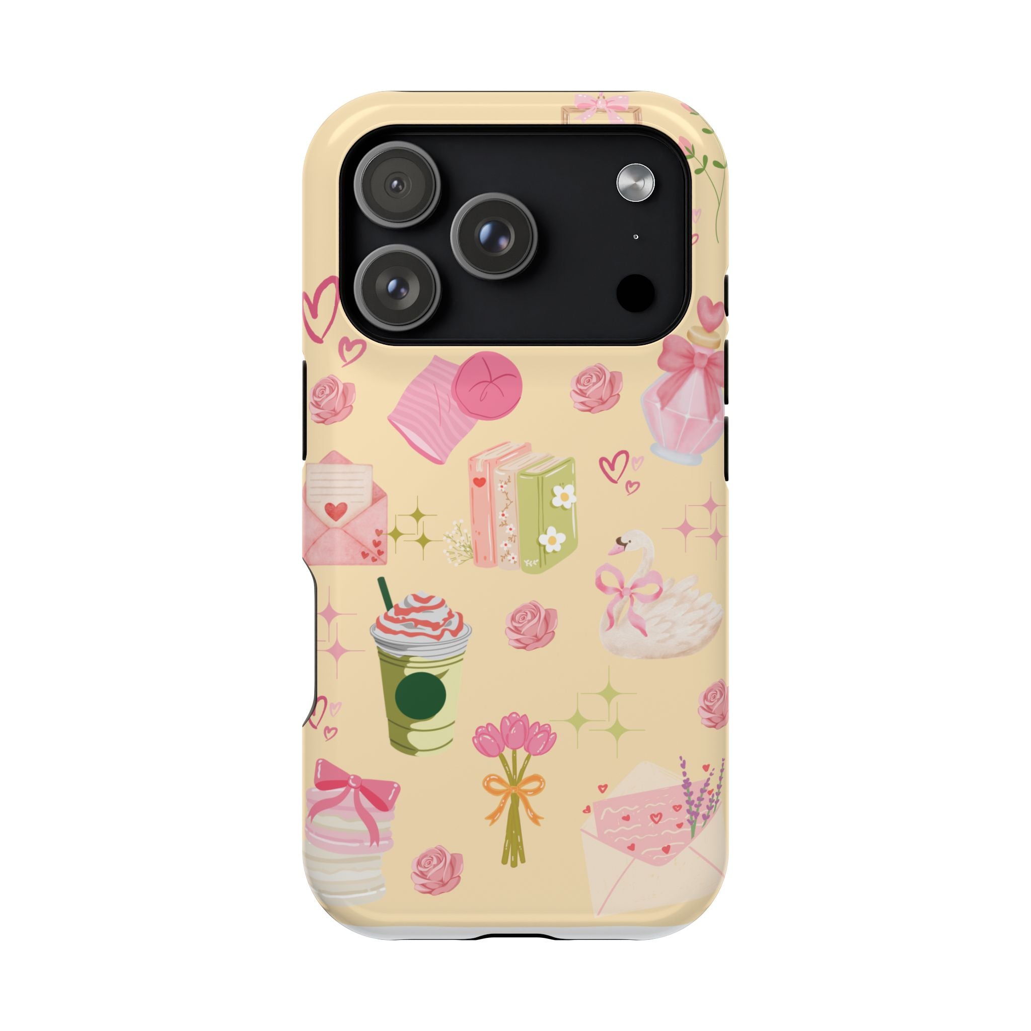Pastel Kawaii Phone Case — Cute Gift Icons (Magnetic, Impact‑Resistant)