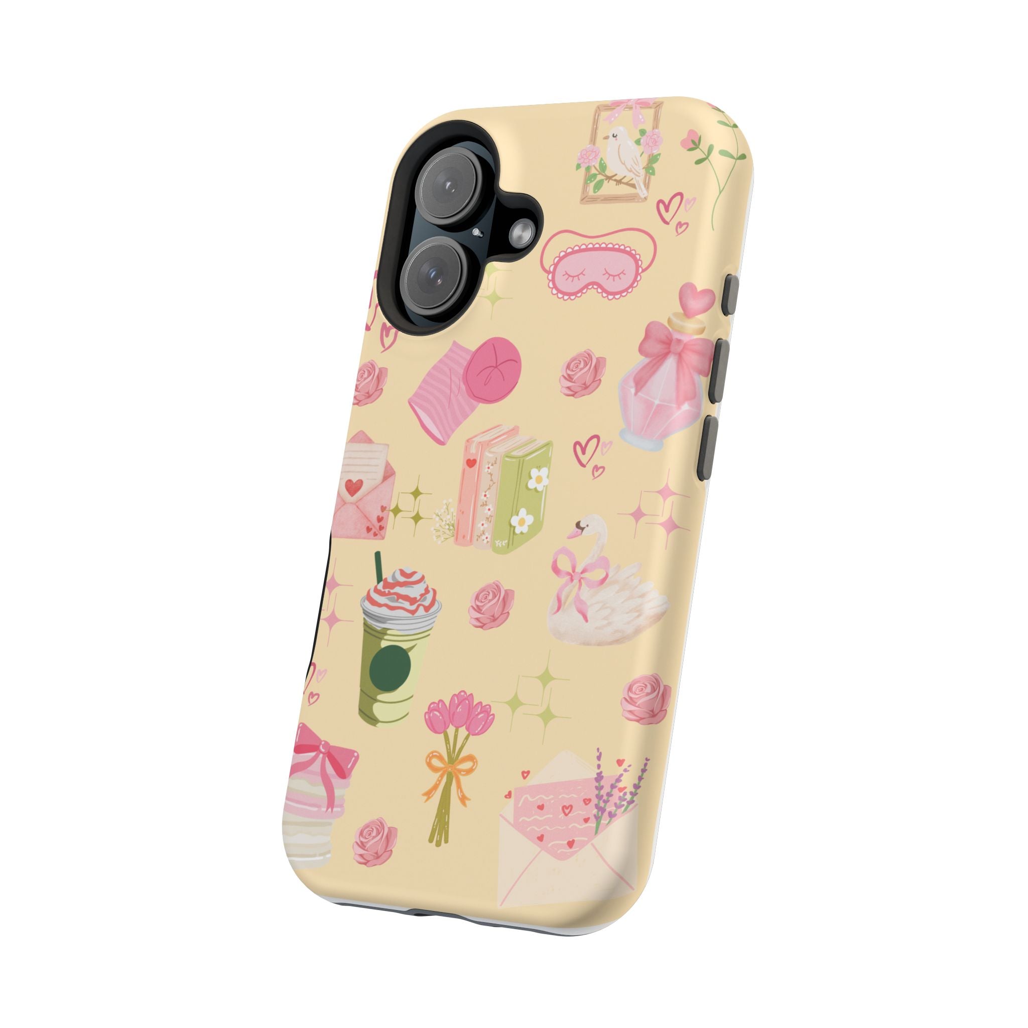 Pastel Kawaii Phone Case — Cute Gift Icons (Magnetic, Impact‑Resistant)