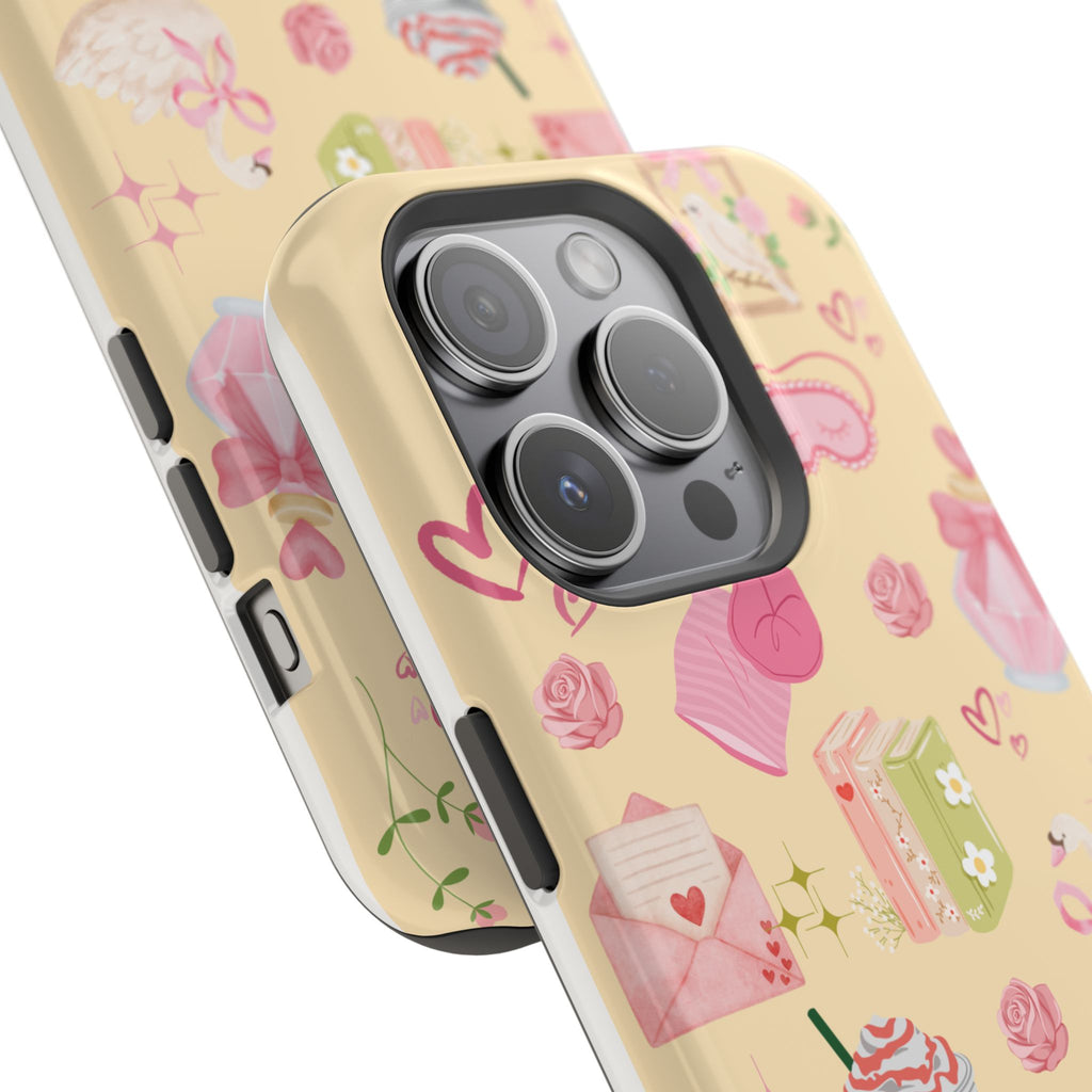 Pastel Kawaii Phone Case — Cute Gift Icons (Magnetic, Impact‑Resistant)