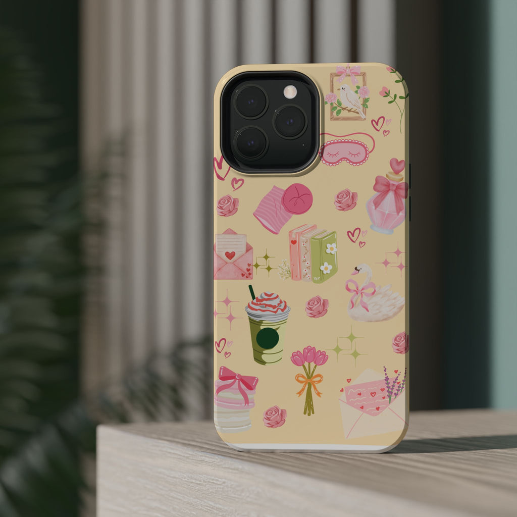 Pastel Kawaii Phone Case — Cute Gift Icons (Magnetic, Impact‑Resistant)