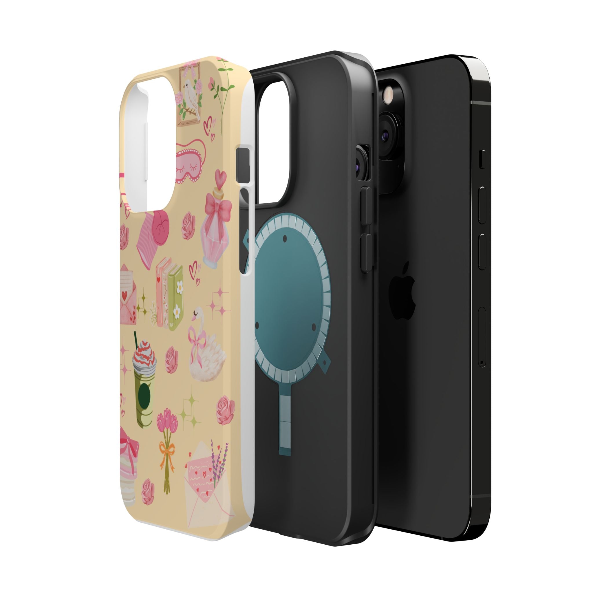 Pastel Kawaii Phone Case — Cute Gift Icons (Magnetic, Impact‑Resistant)
