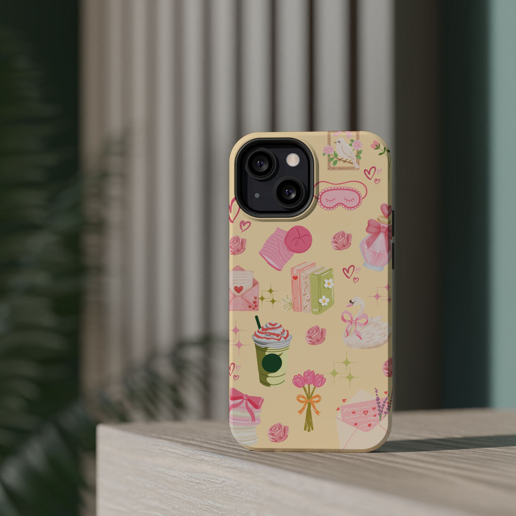 Pastel Kawaii Phone Case — Cute Gift Icons (Magnetic, Impact‑Resistant)