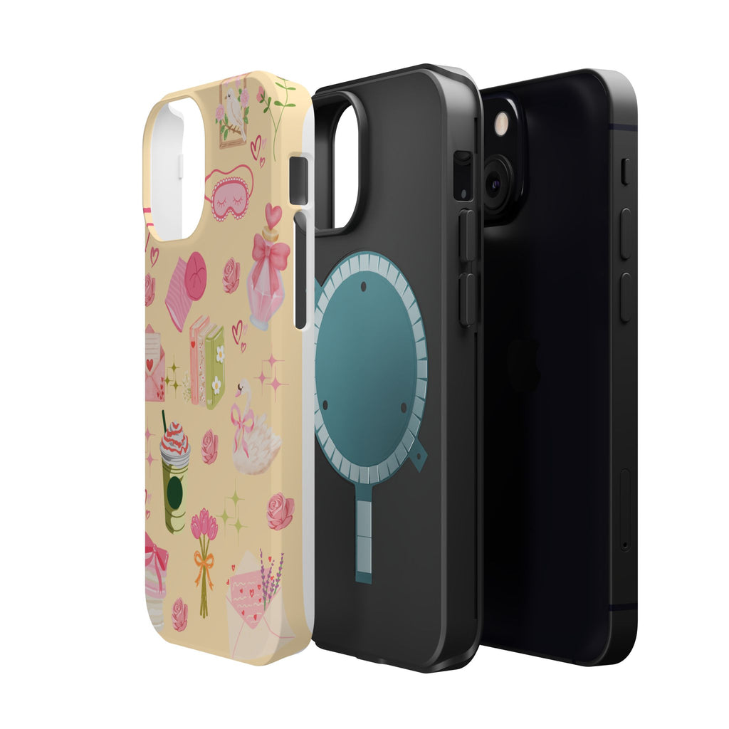 Pastel Kawaii Phone Case — Cute Gift Icons (Magnetic, Impact‑Resistant)