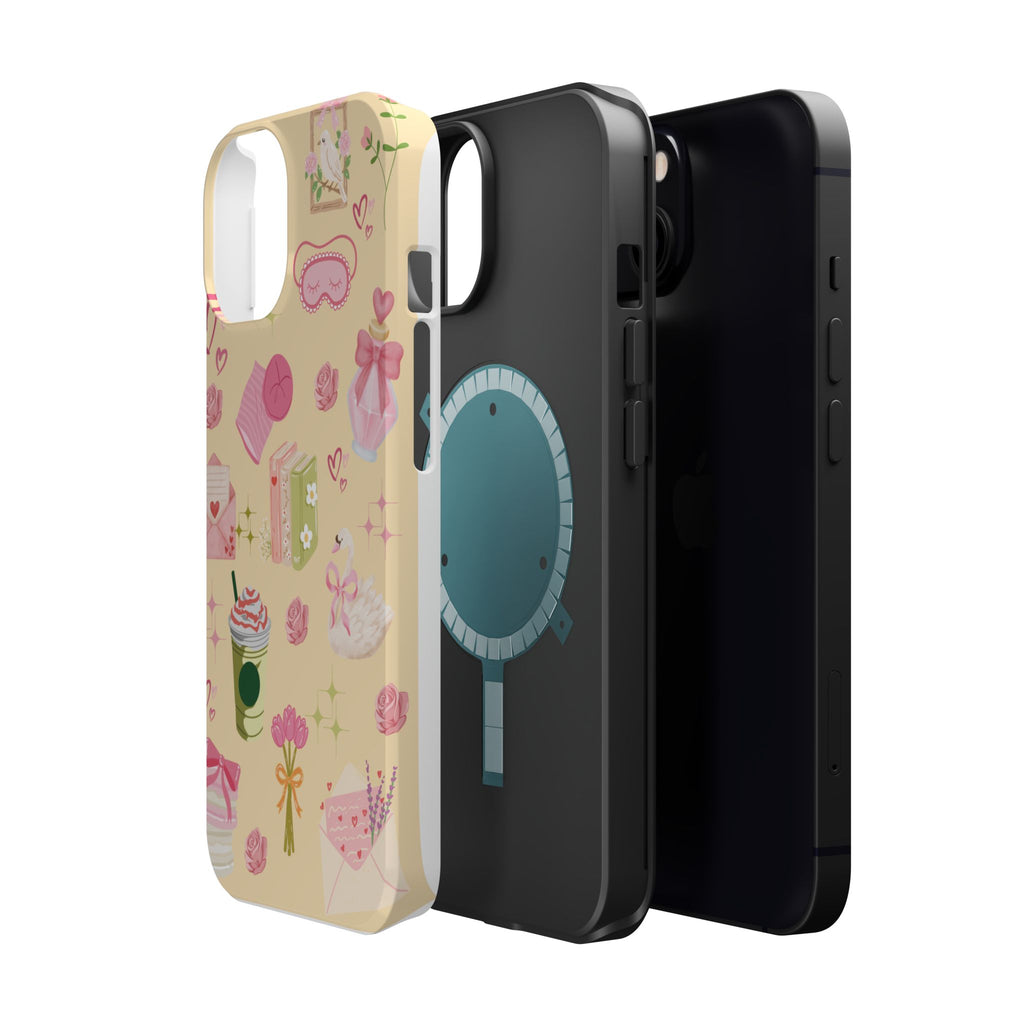 Pastel Kawaii Phone Case — Cute Gift Icons (Magnetic, Impact‑Resistant)