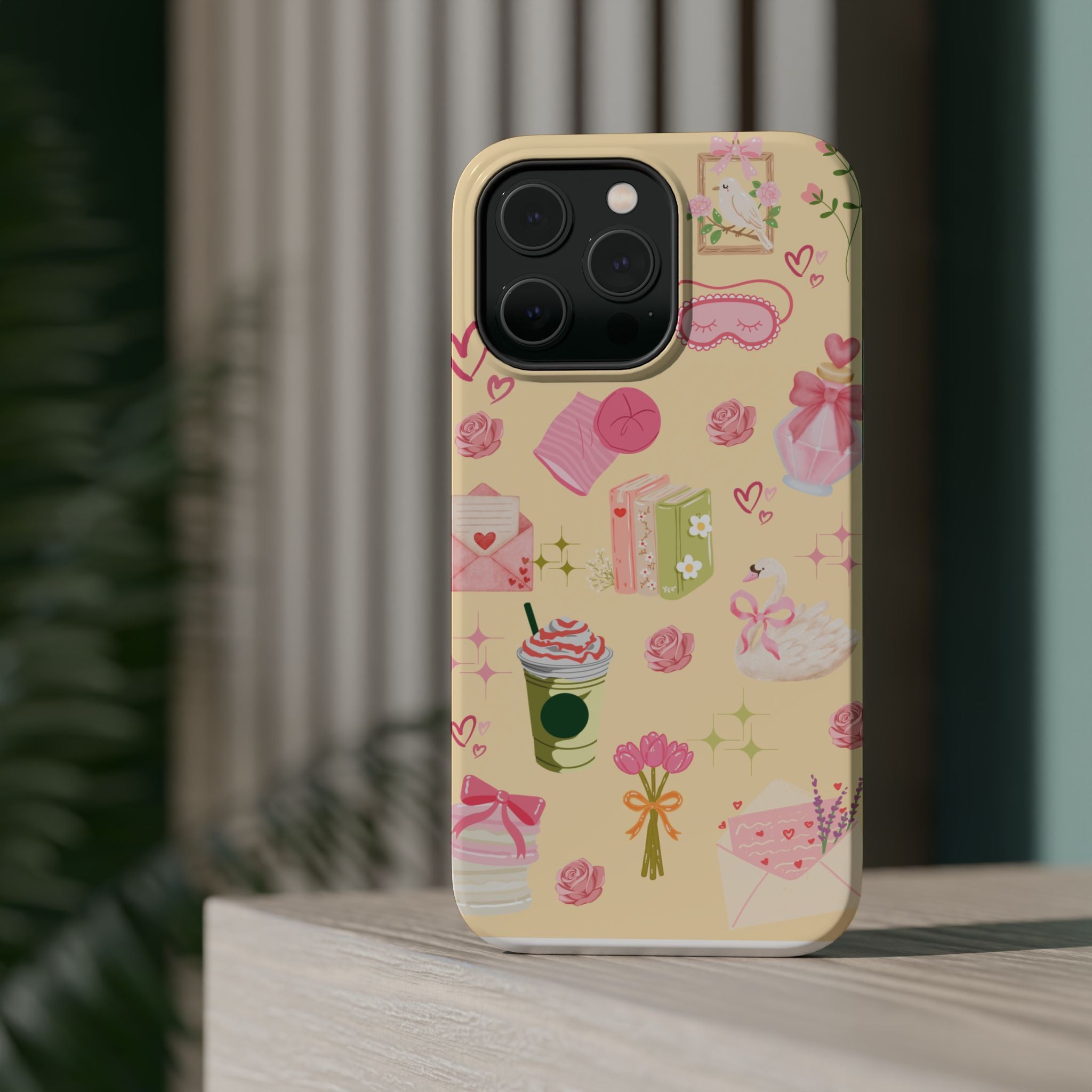 Pastel Kawaii Phone Case — Cute Gift Icons (Magnetic, Impact‑Resistant)