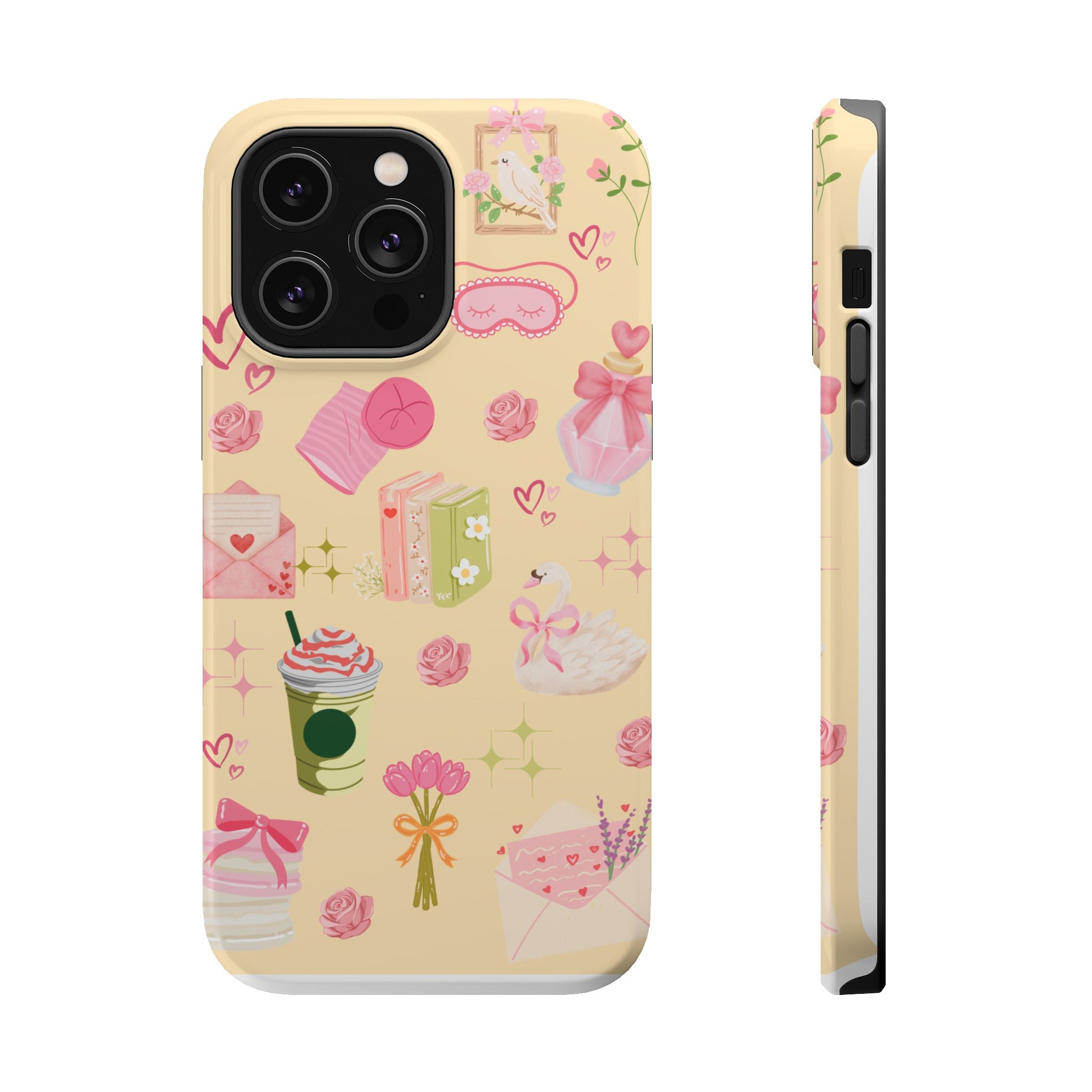 Pastel Kawaii Phone Case — Cute Gift Icons (Magnetic, Impact‑Resistant)
