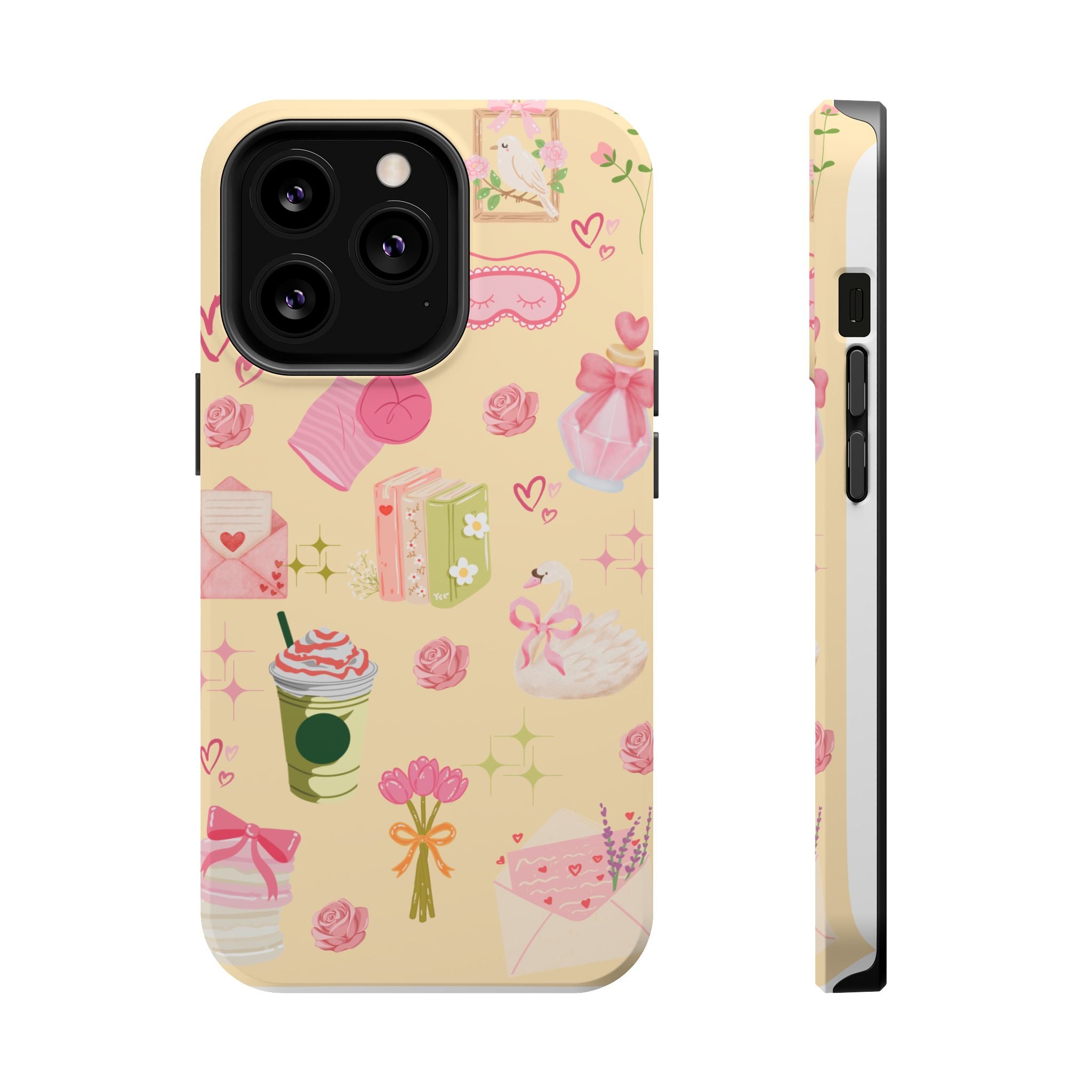 Pastel Kawaii Phone Case — Cute Gift Icons (Magnetic, Impact‑Resistant)