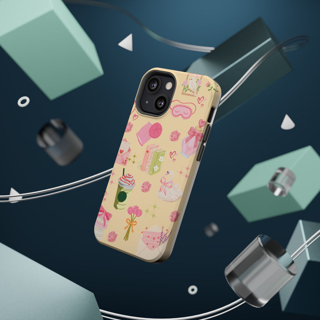Pastel Kawaii Phone Case — Cute Gift Icons (Magnetic, Impact‑Resistant)
