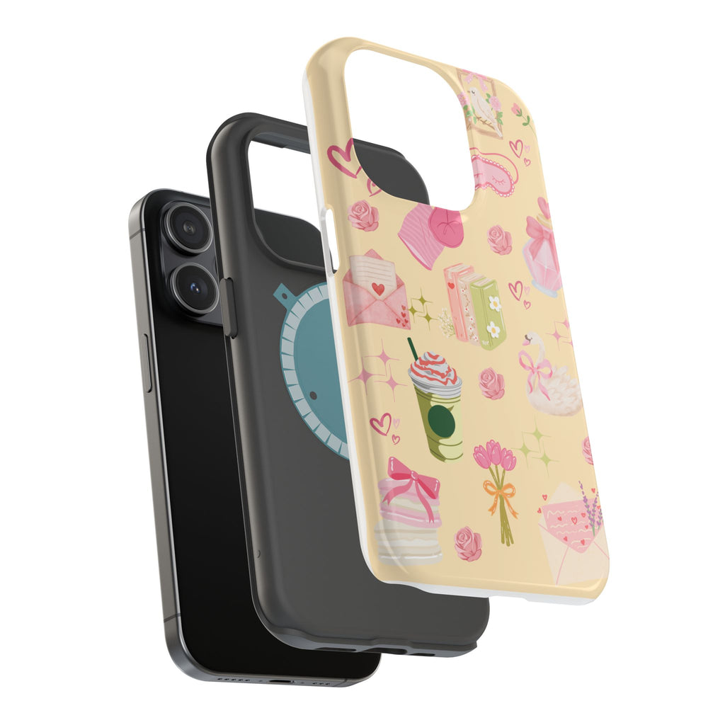 Pastel Kawaii Phone Case — Cute Gift Icons (Magnetic, Impact‑Resistant)