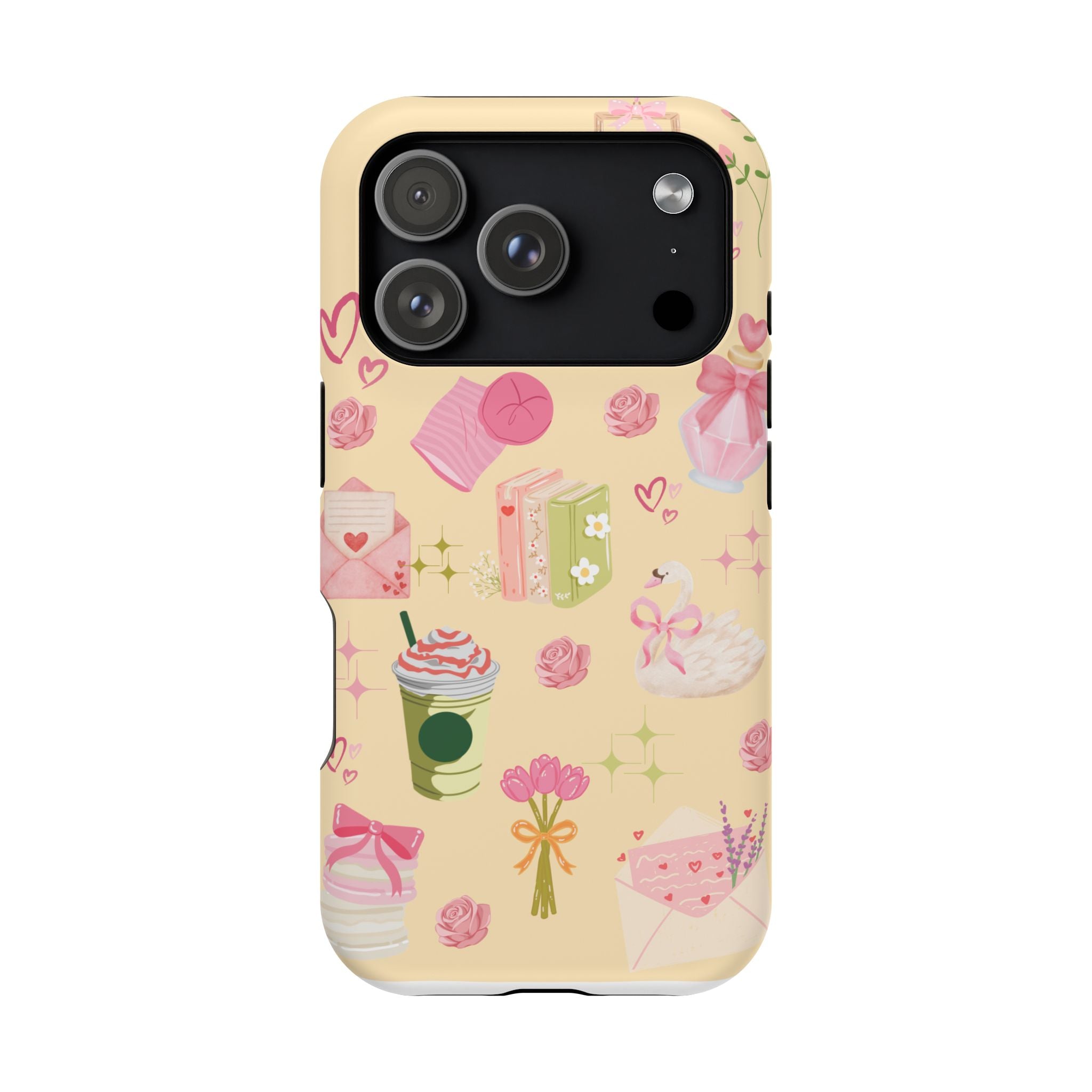 Pastel Kawaii Phone Case — Cute Gift Icons (Magnetic, Impact‑Resistant)