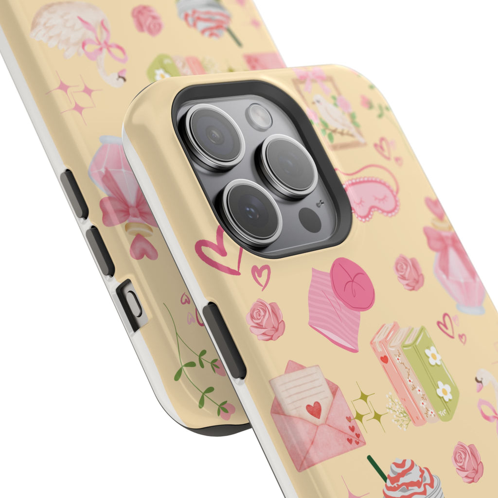 Pastel Kawaii Phone Case — Cute Gift Icons (Magnetic, Impact‑Resistant)