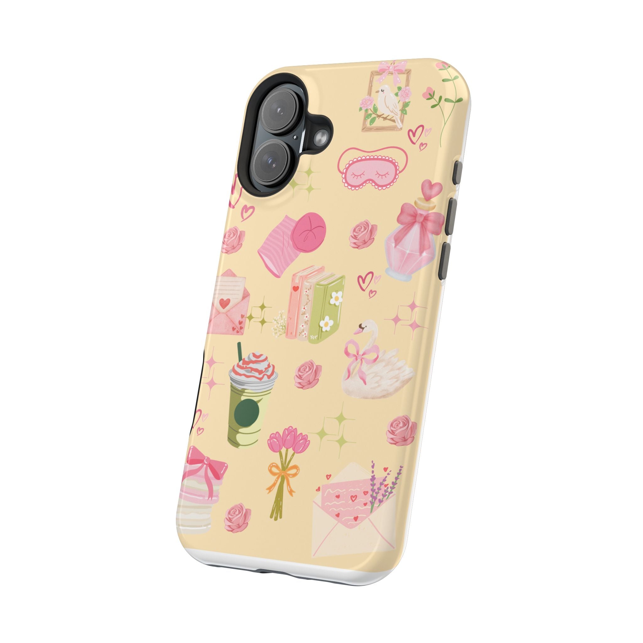 Pastel Kawaii Phone Case — Cute Gift Icons (Magnetic, Impact‑Resistant)