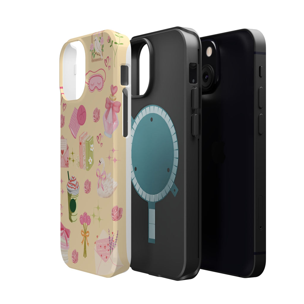 Pastel Kawaii Phone Case — Cute Gift Icons (Magnetic, Impact‑Resistant)