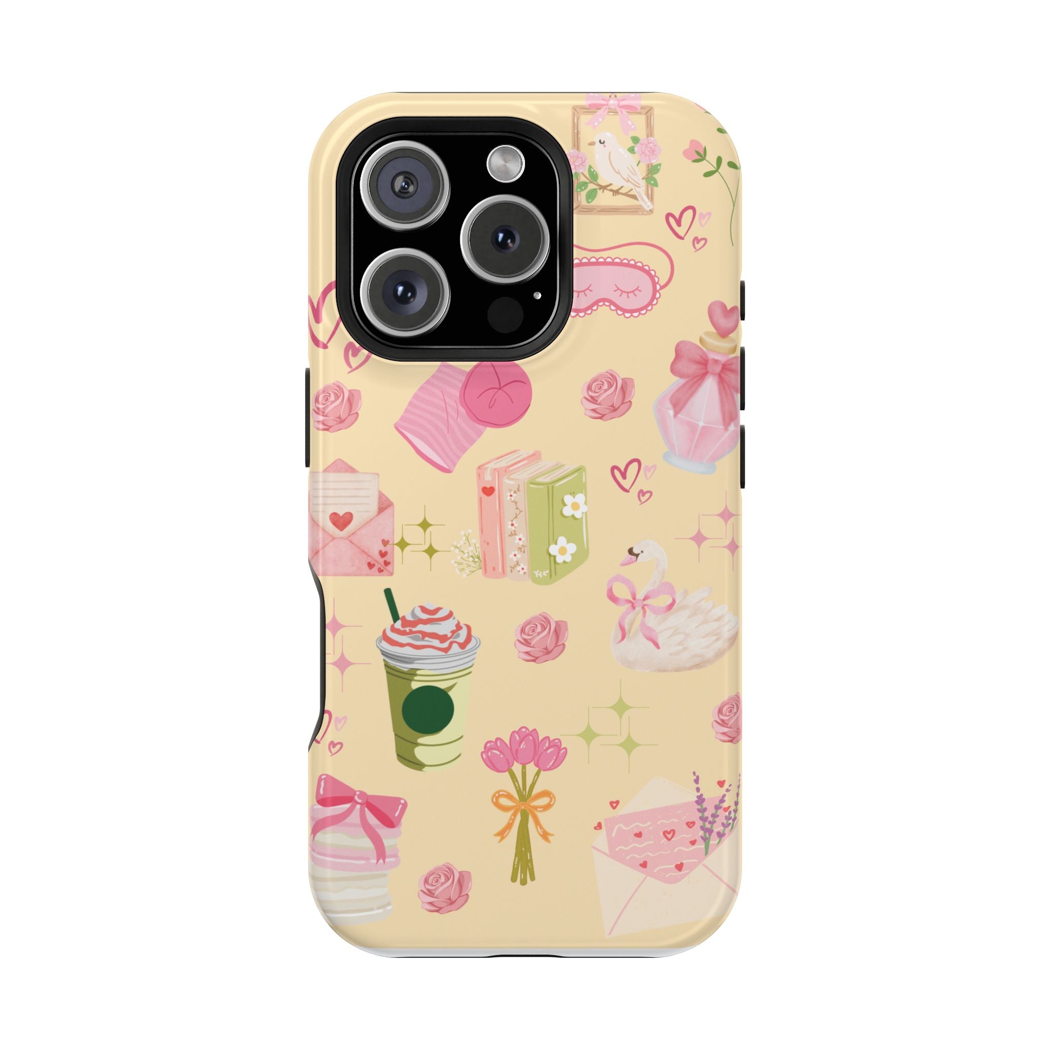 Pastel Kawaii Phone Case — Cute Gift Icons (Magnetic, Impact‑Resistant)