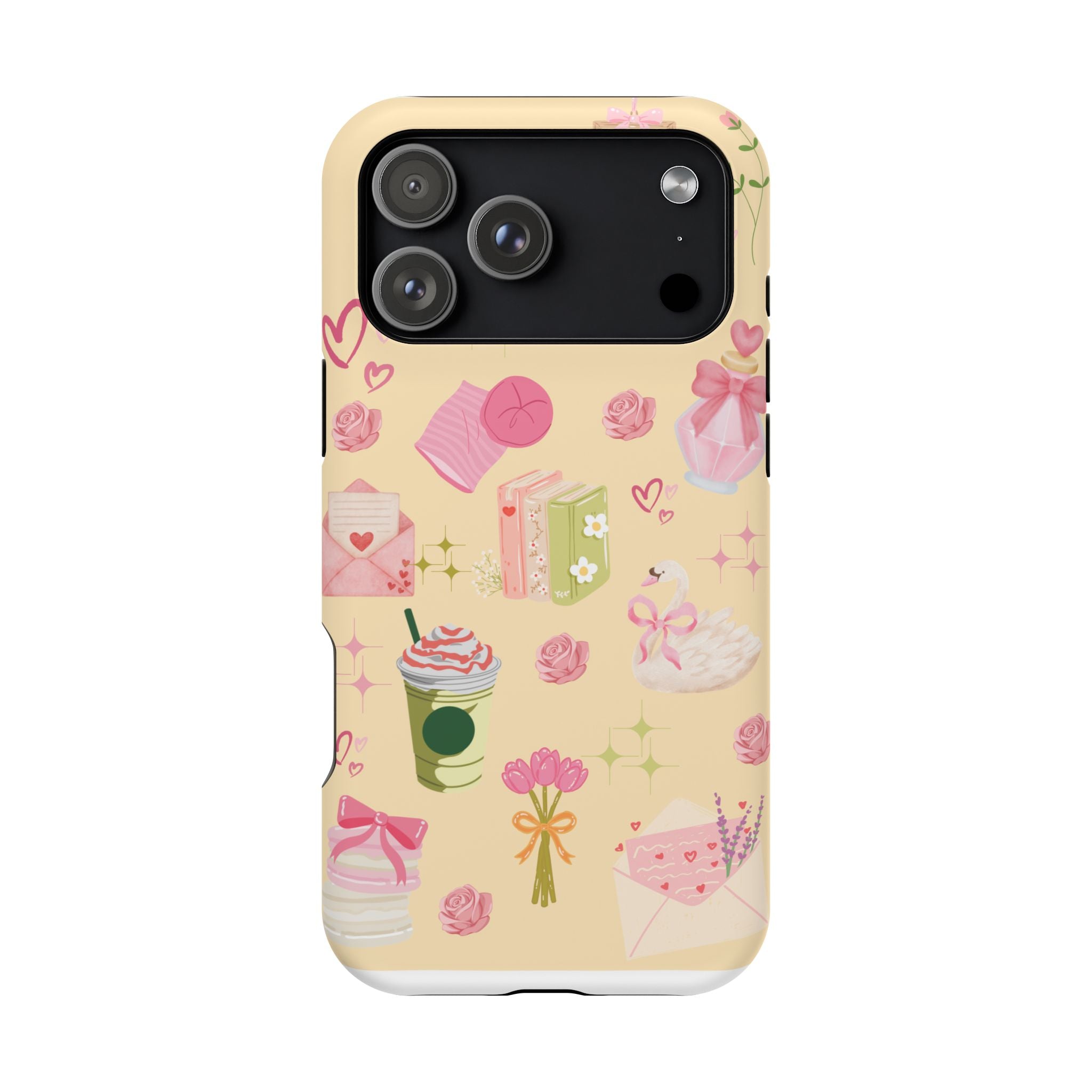Pastel Kawaii Phone Case — Cute Gift Icons (Magnetic, Impact‑Resistant)