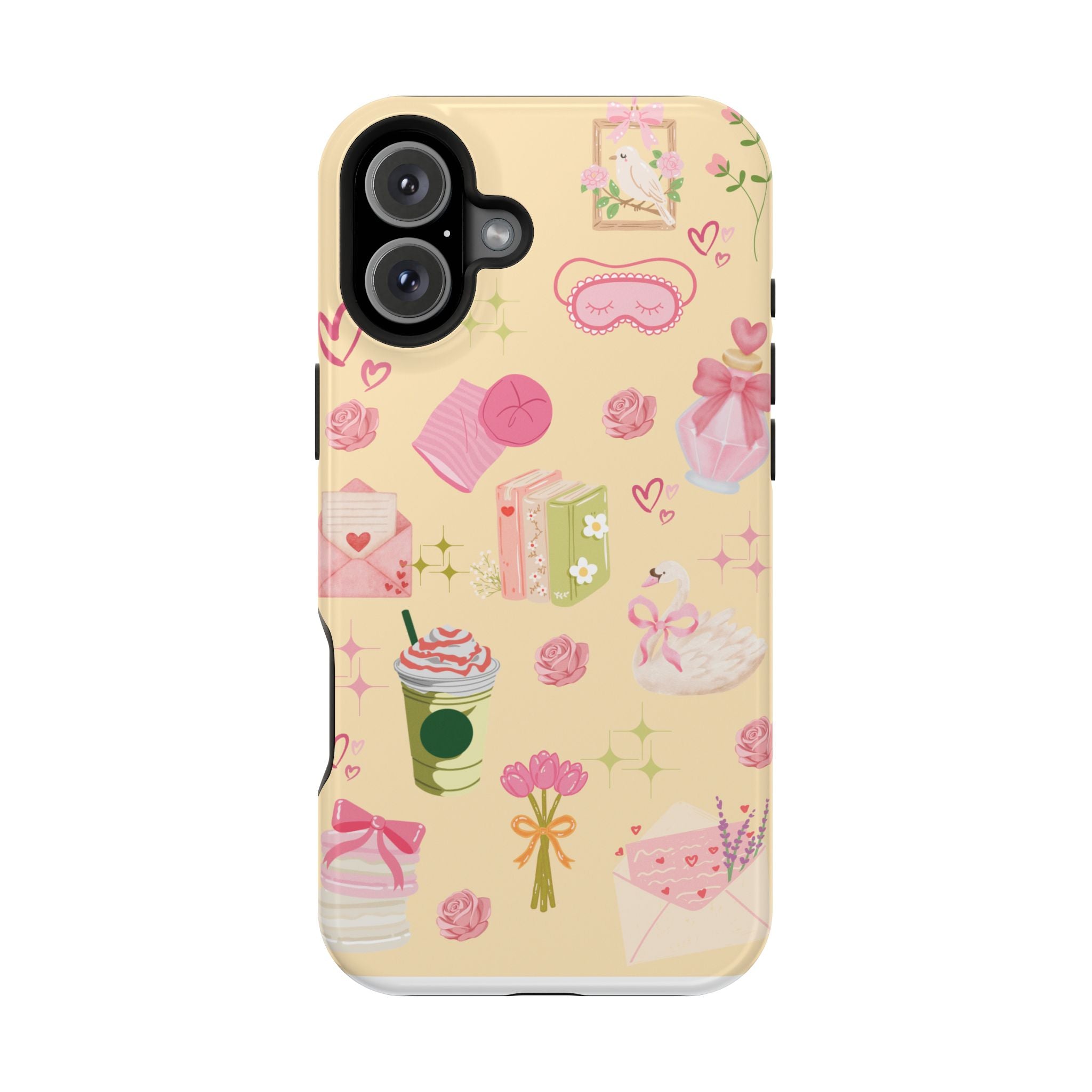 Pastel Kawaii Phone Case — Cute Gift Icons (Magnetic, Impact‑Resistant)