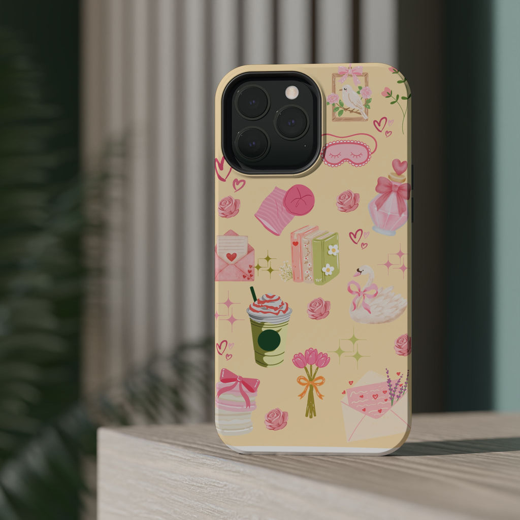 Pastel Kawaii Phone Case — Cute Gift Icons (Magnetic, Impact‑Resistant)