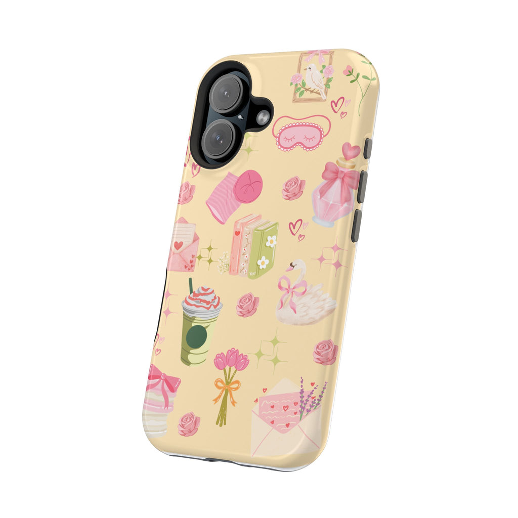 Pastel Kawaii Phone Case — Cute Gift Icons (Magnetic, Impact‑Resistant)