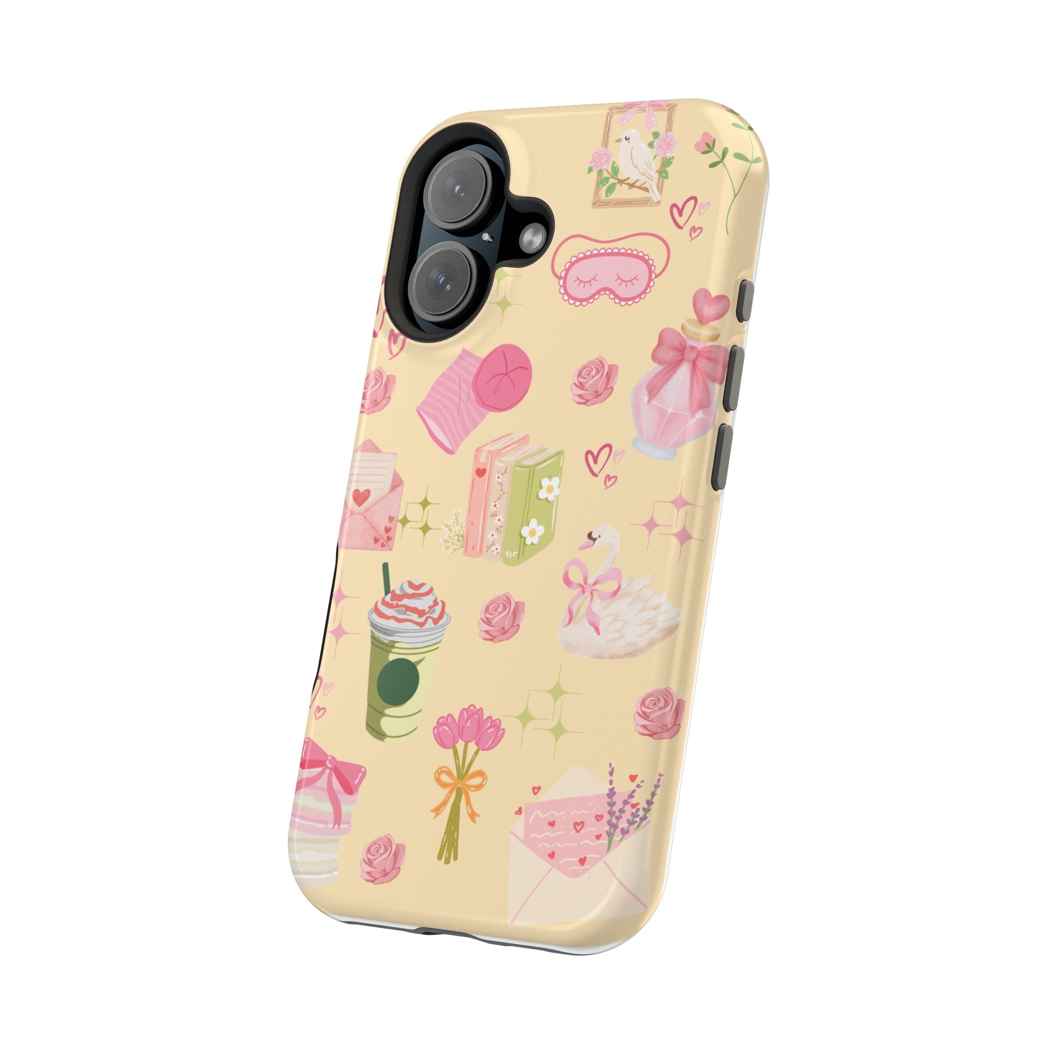 Pastel Kawaii Phone Case — Cute Gift Icons (Magnetic, Impact‑Resistant)
