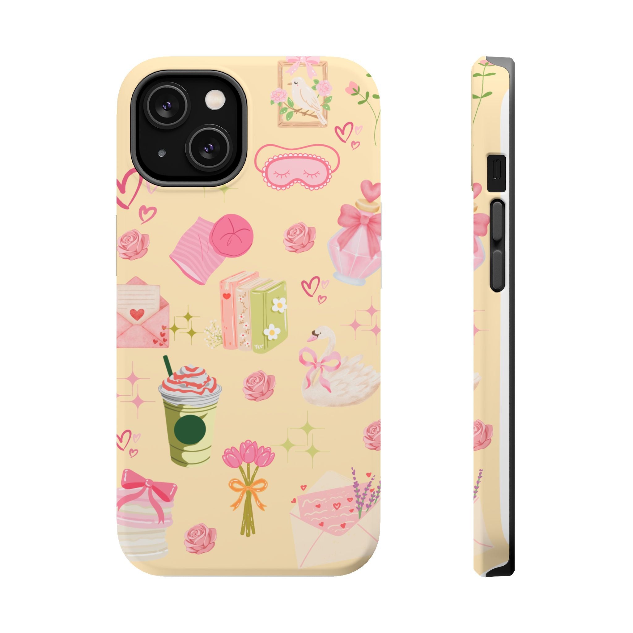 Pastel Kawaii Phone Case — Cute Gift Icons (Magnetic, Impact‑Resistant)