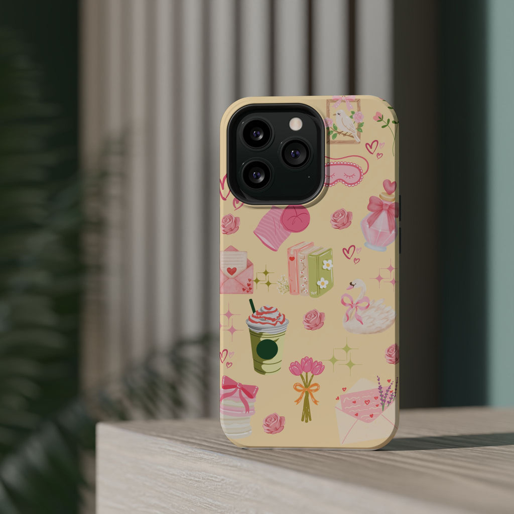 Pastel Kawaii Phone Case — Cute Gift Icons (Magnetic, Impact‑Resistant)