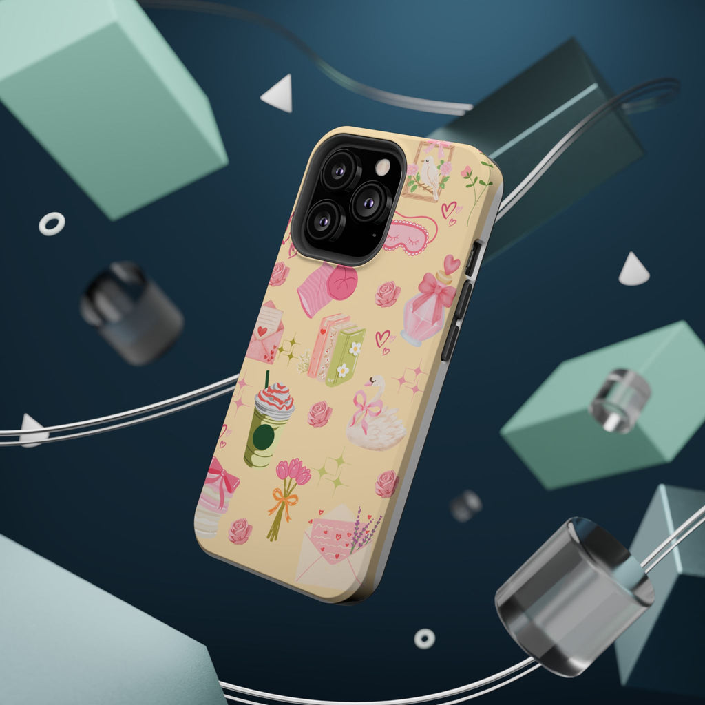Pastel Kawaii Phone Case — Cute Gift Icons (Magnetic, Impact‑Resistant)