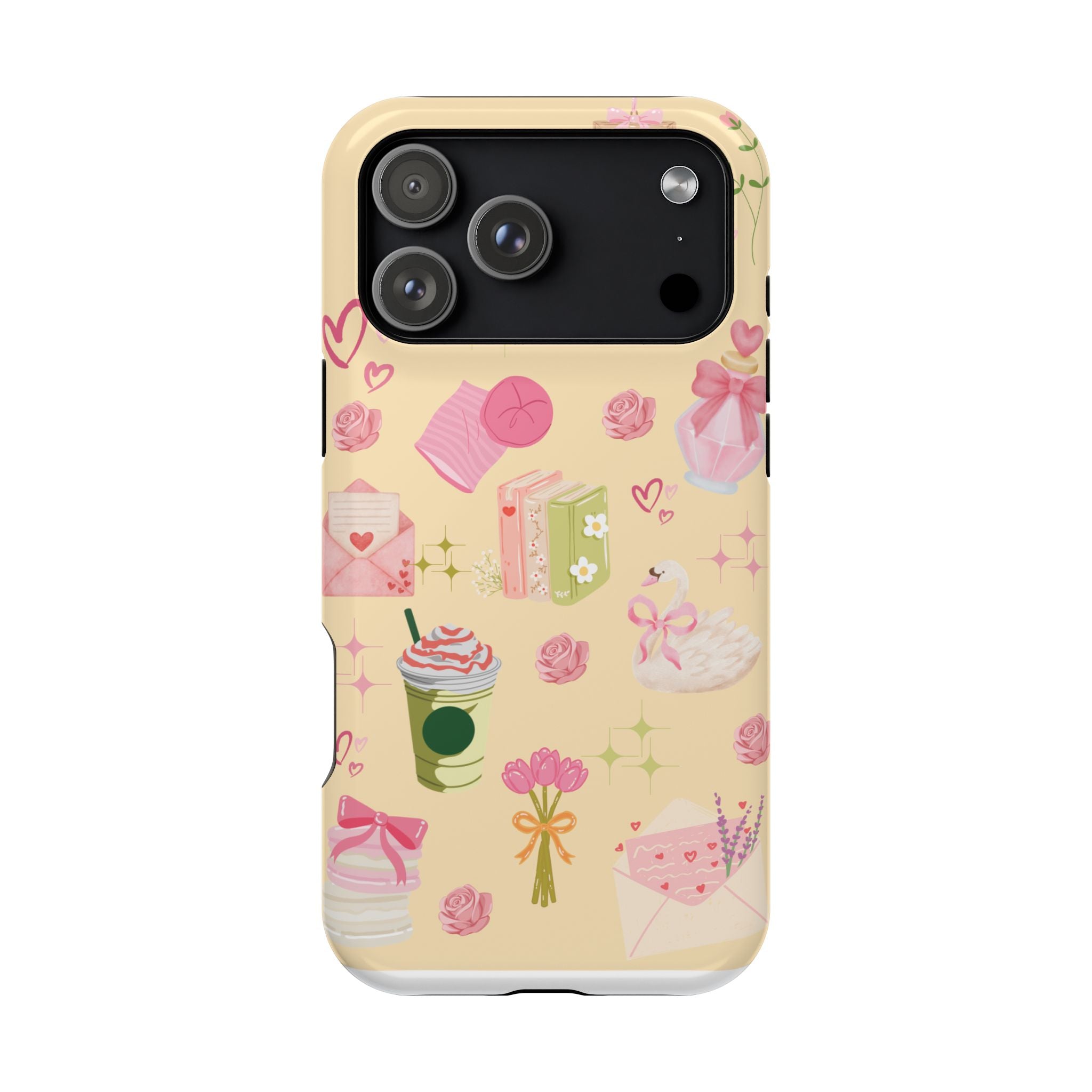 Pastel Kawaii Phone Case — Cute Gift Icons (Magnetic, Impact‑Resistant)