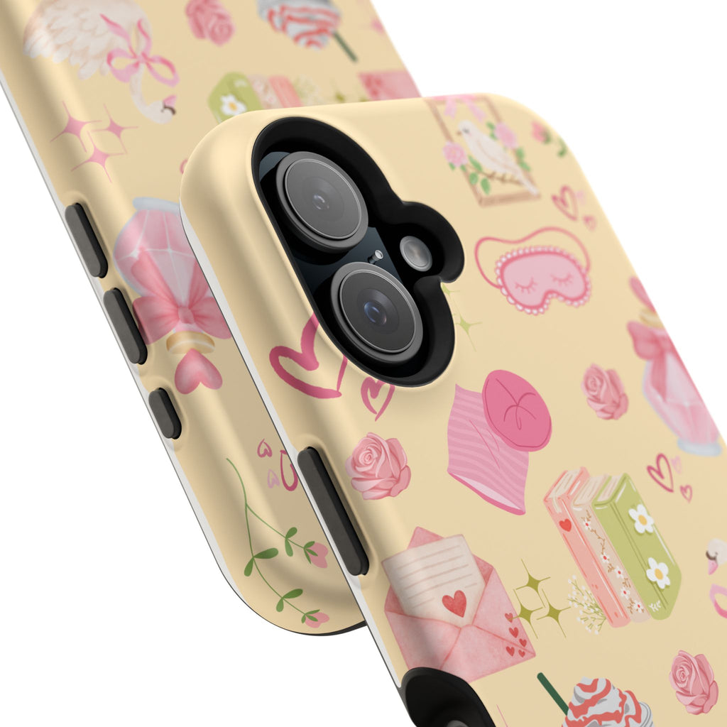 Pastel Kawaii Phone Case — Cute Gift Icons (Magnetic, Impact‑Resistant)